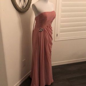 Sophia Tolli Pastel Pink Strapless Prom Gown